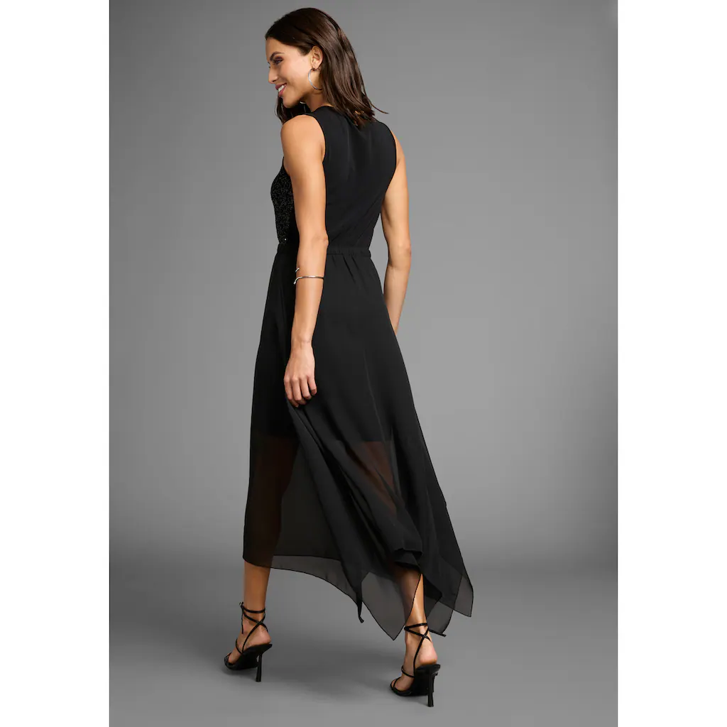 Laura Scott Cocktailkleid mit Pailletten im Oberteil Im Verkauf