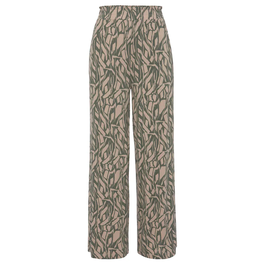 Buffalo Jerseyhose mit Alloverdruck in Paperbag-Optik Wide-Leg Outlet