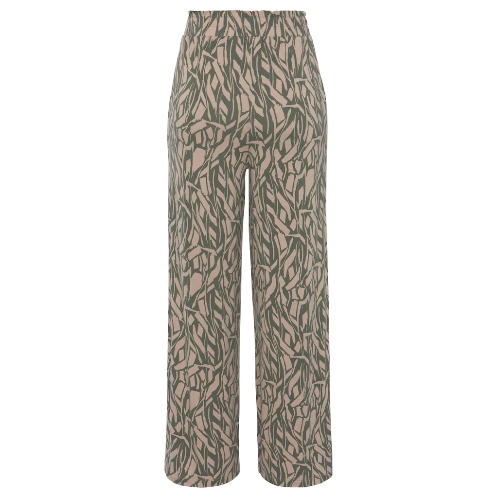 Buffalo Jerseyhose mit Alloverdruck in Paperbag-Optik Wide-Leg Outlet