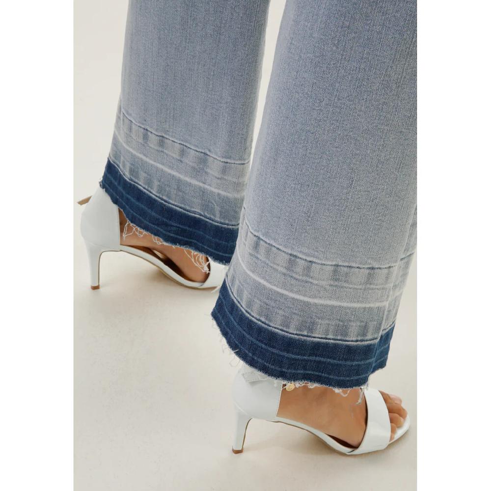 Aniston CASUAL Straight-Jeans mit trendiger Waschung am leicht ausgefranstem Saum im Angebot