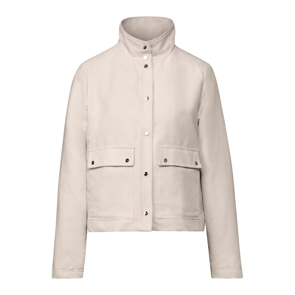 STREET ONE STUDIO Cordjacke ohne Kapuze mit Knopfleiste Schlussverkauf