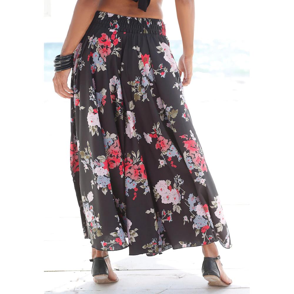 LASCANA Hosenrock mit Blumenprint Culotte extraweites Bein Fabrikpreis
