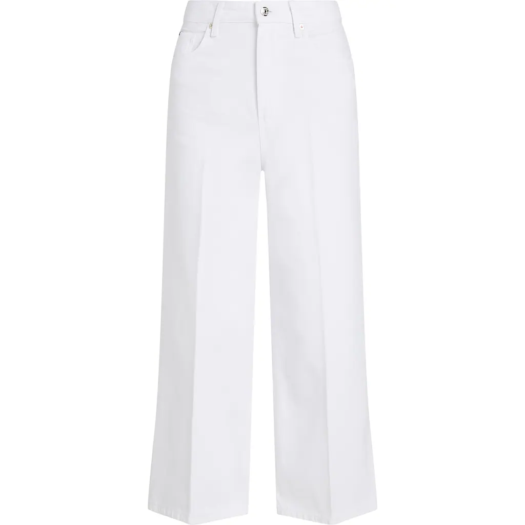 Tommy Hilfiger Weite Jeans »WIDE LEG HW LOU« mit Logo-Badge mit Nieten mit Bügelfalten Sonderangebot