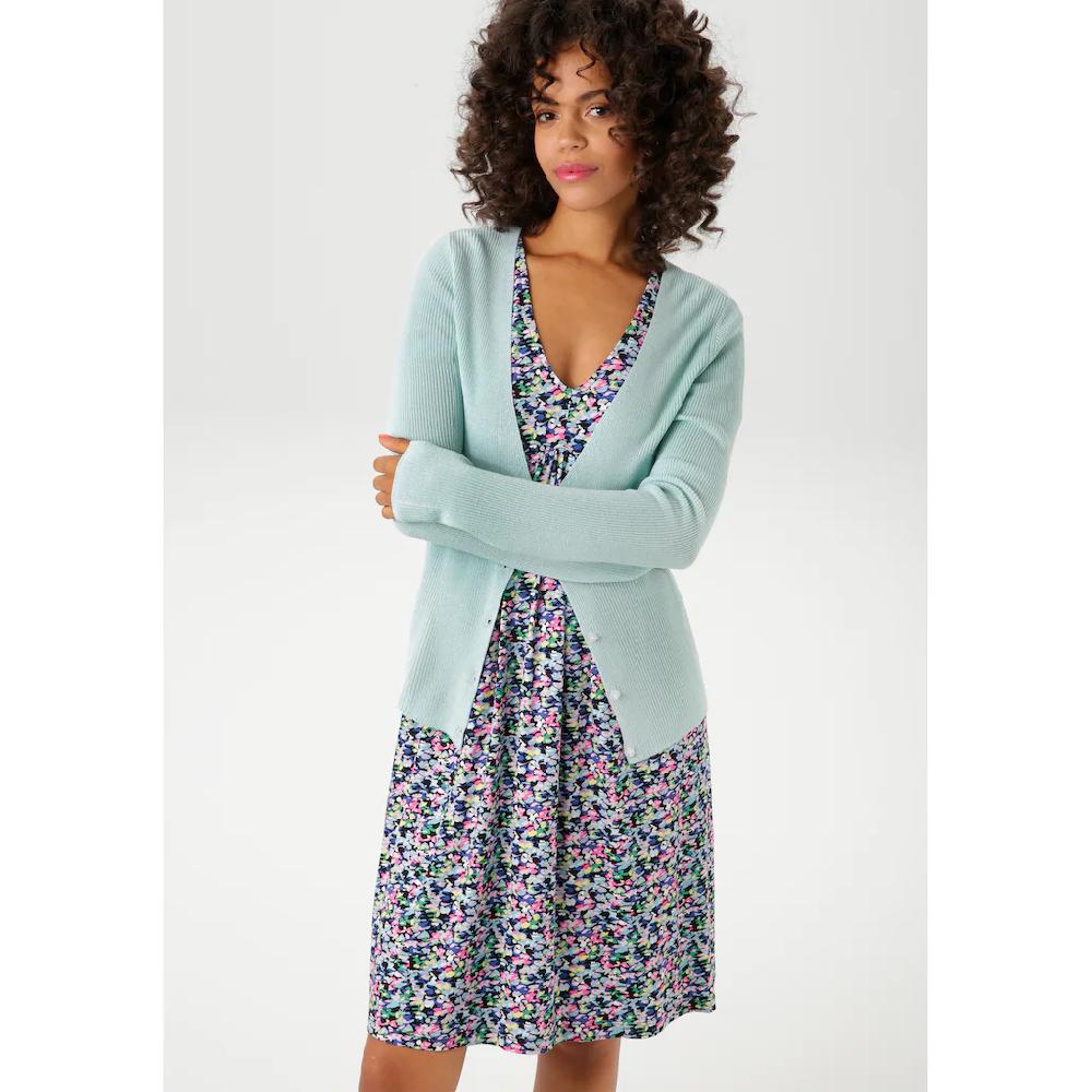 Aniston CASUAL Strickjacke in trendiger Farbpalette Rabatt