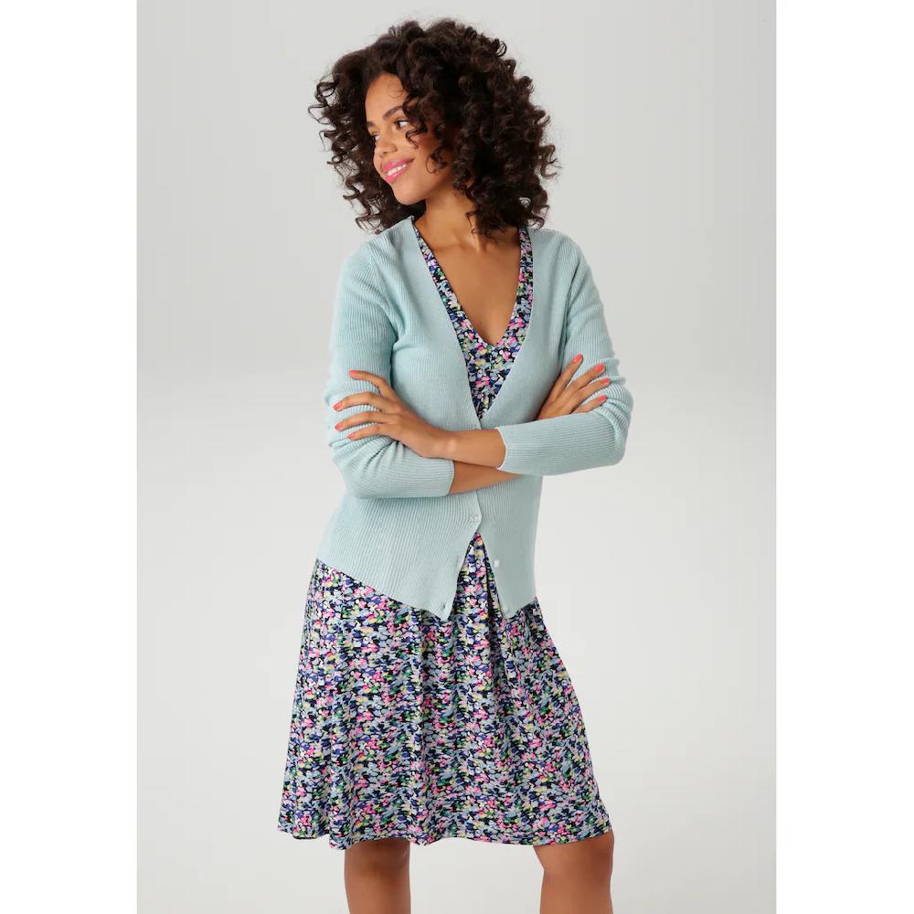 Aniston CASUAL Strickjacke in trendiger Farbpalette Rabatt