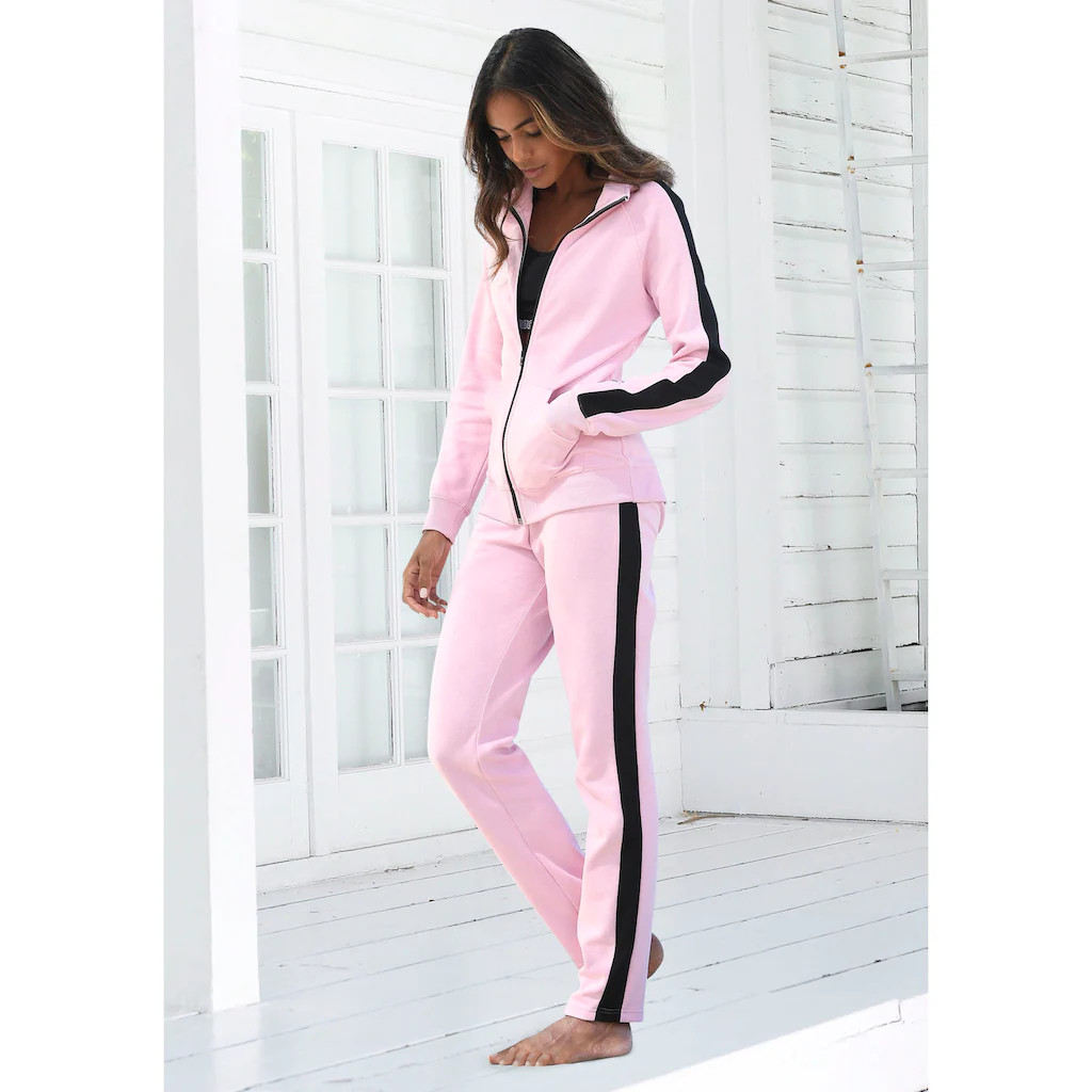 Bench. Loungewear Loungehose mit Seitenstreifen und geradem Bein Loungeanzug Preisnachlass