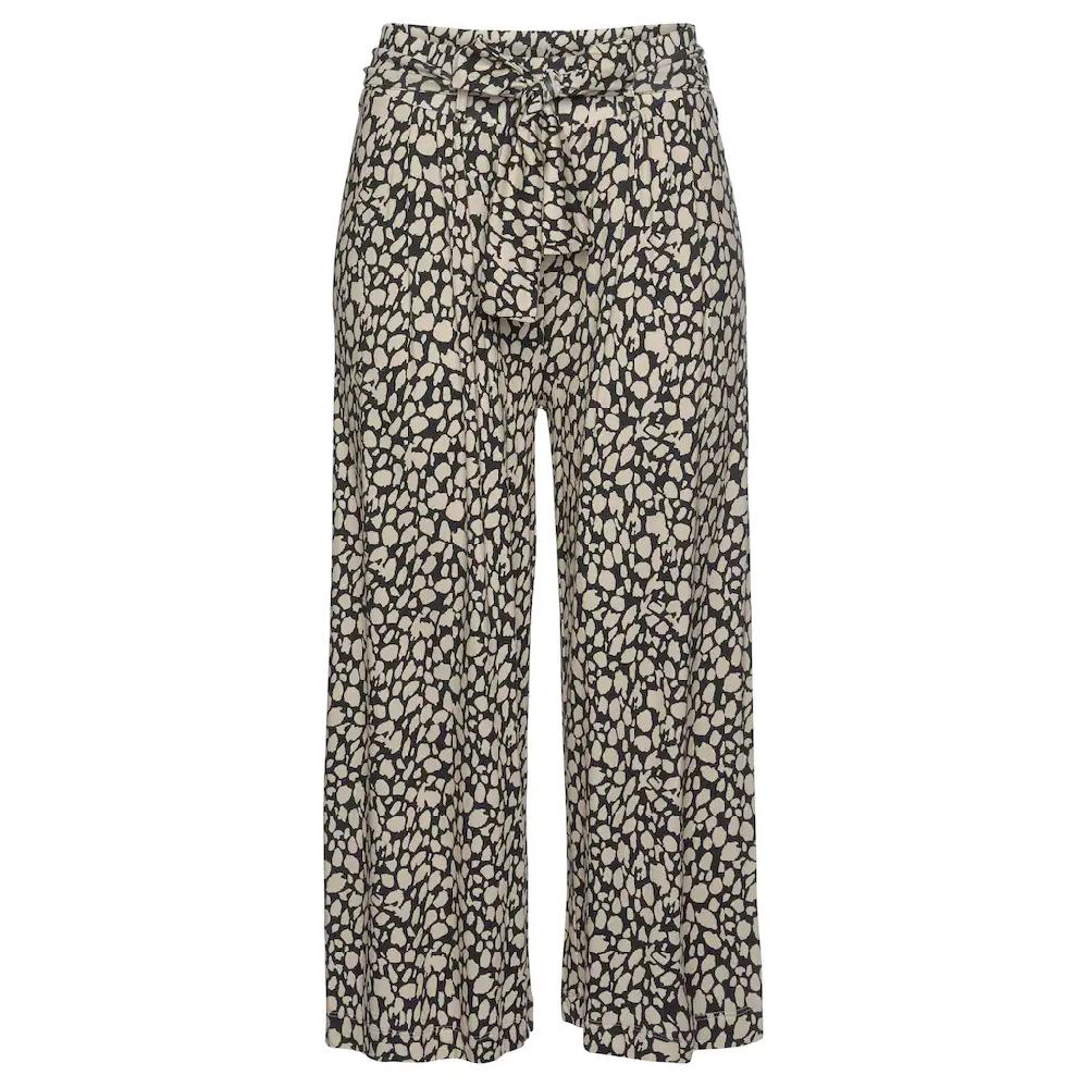 LASCANA Culotte (mit Bindegürtel) und Alloverdruck 7/8-Länge elastischer Bund Sommerhose Jubiläumsangebot