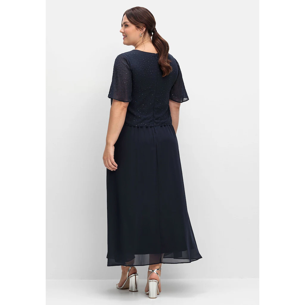 Sheego Abendkleid »Große Größen« im Lagenlook mit Schmucksteinen Neuheiten