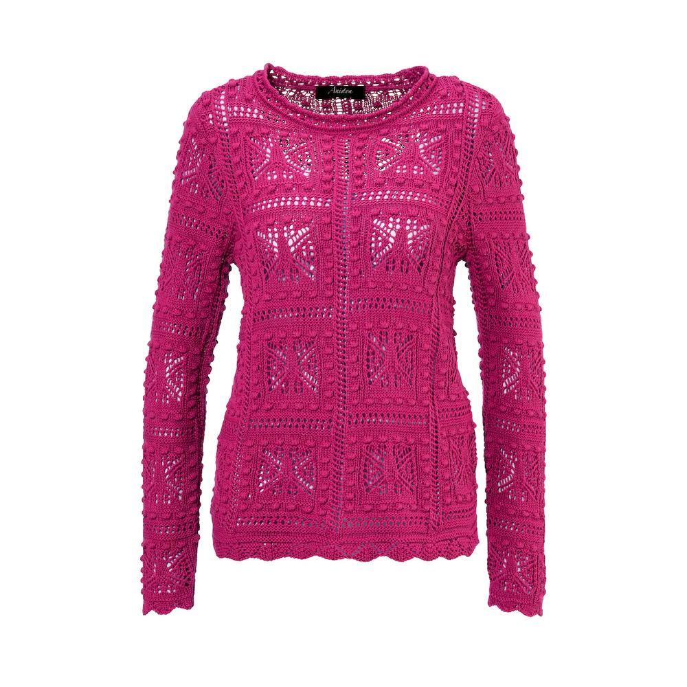 Aniston CASUAL Strickpullover im attraktiven Ajour-Muster-Mix - NEUE KOLLEKTION Kauf eins, bekomm eins gratis
