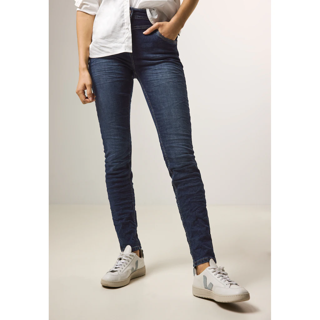 Cecil Slim-fit-Jeans »Style Vicky« in blauer Waschung Sonderangebote