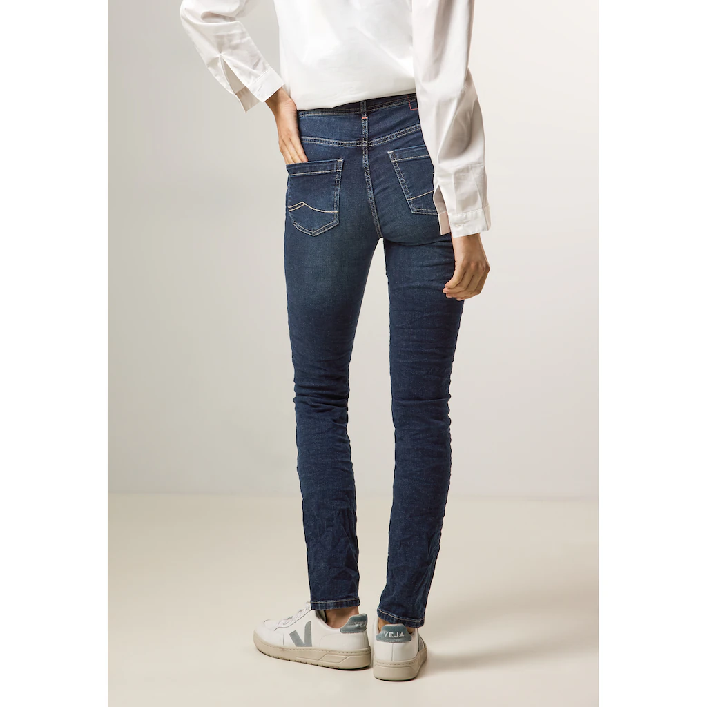 Cecil Slim-fit-Jeans »Style Vicky« in blauer Waschung Sonderangebote