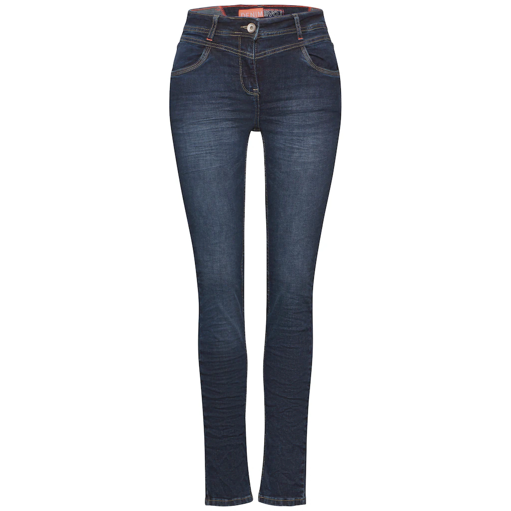 Cecil Slim-fit-Jeans »Style Vicky« in blauer Waschung Sonderangebote