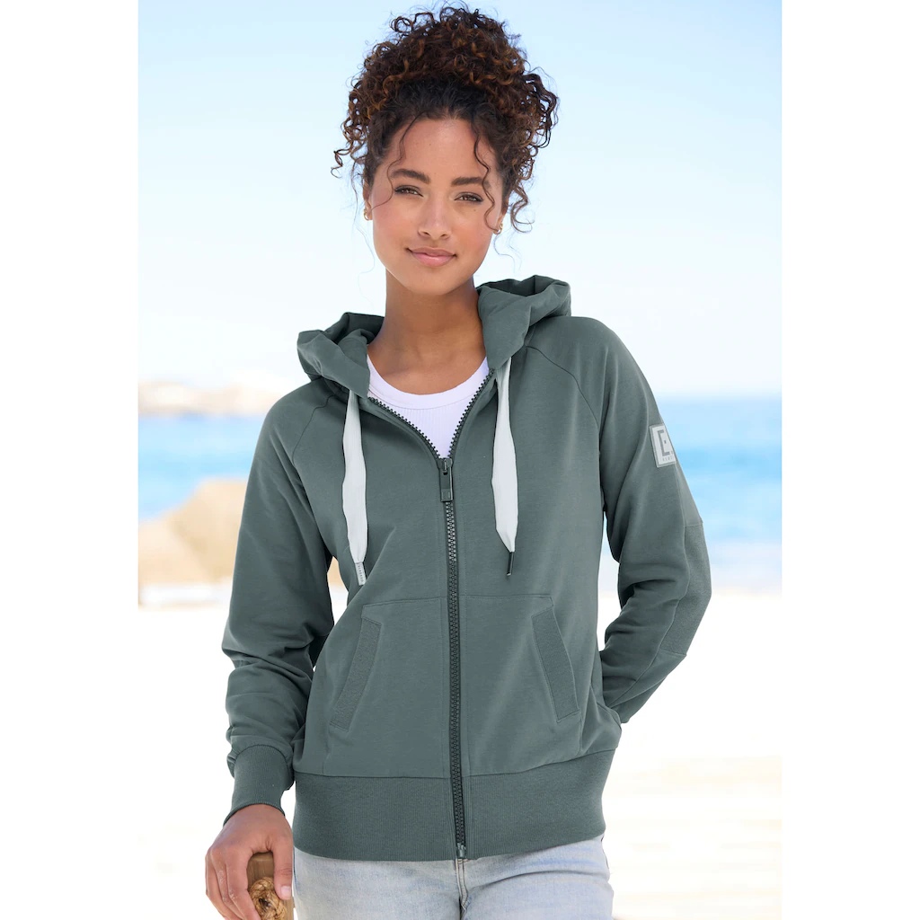 Elbsand Kapuzensweatjacke »Kelda« mit Logo-Stickerei an der Kapuze Basic
