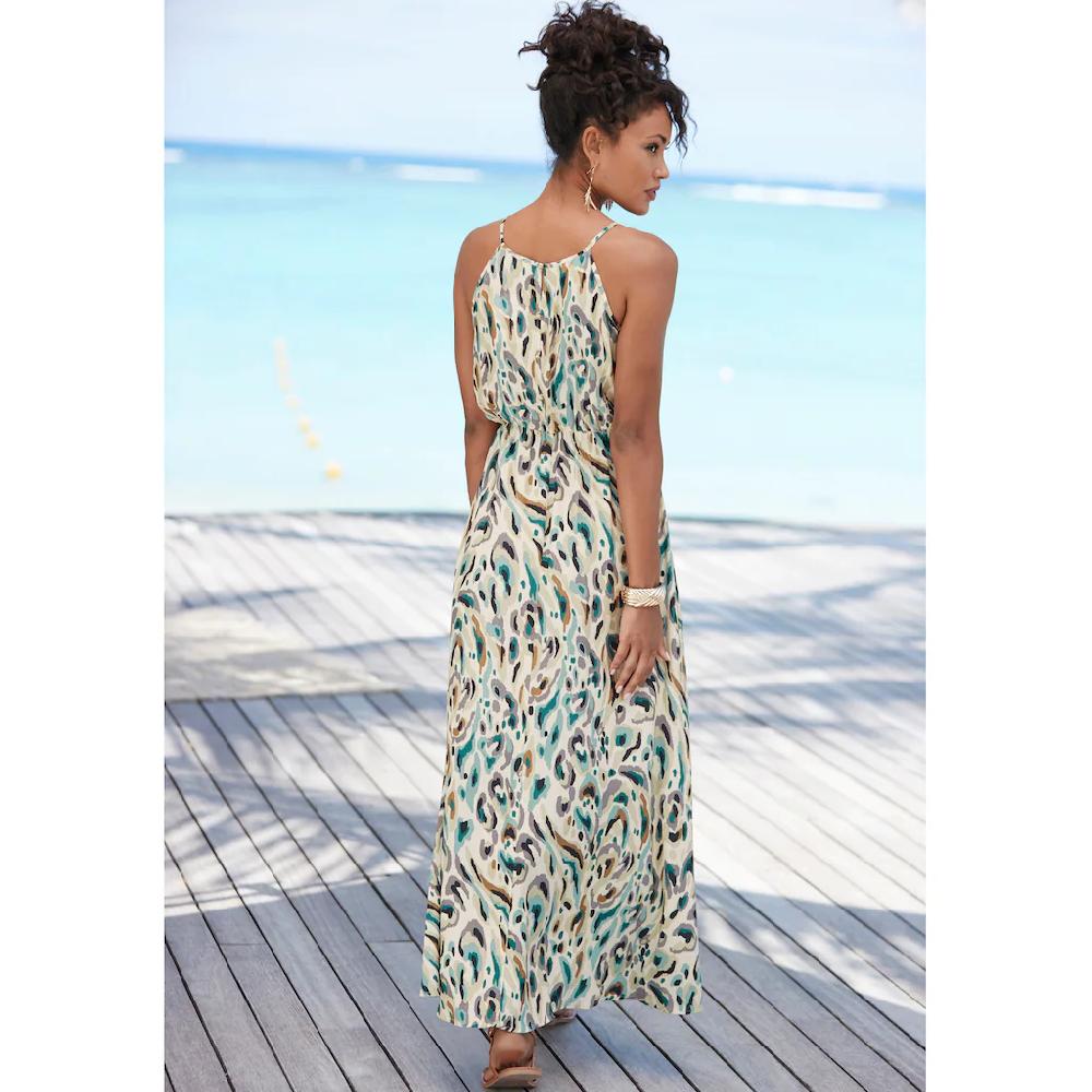 LASCANA Maxikleid aus gewebter Viskose leichtes Sommerkleid mit Alloverdruck Nur für heute