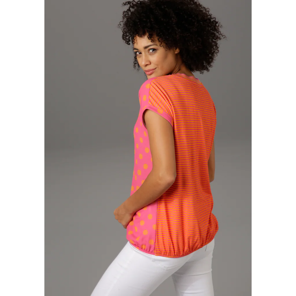 Aniston CASUAL T-Shirt im Material- und Mustermix Discount Store für neue Produkte