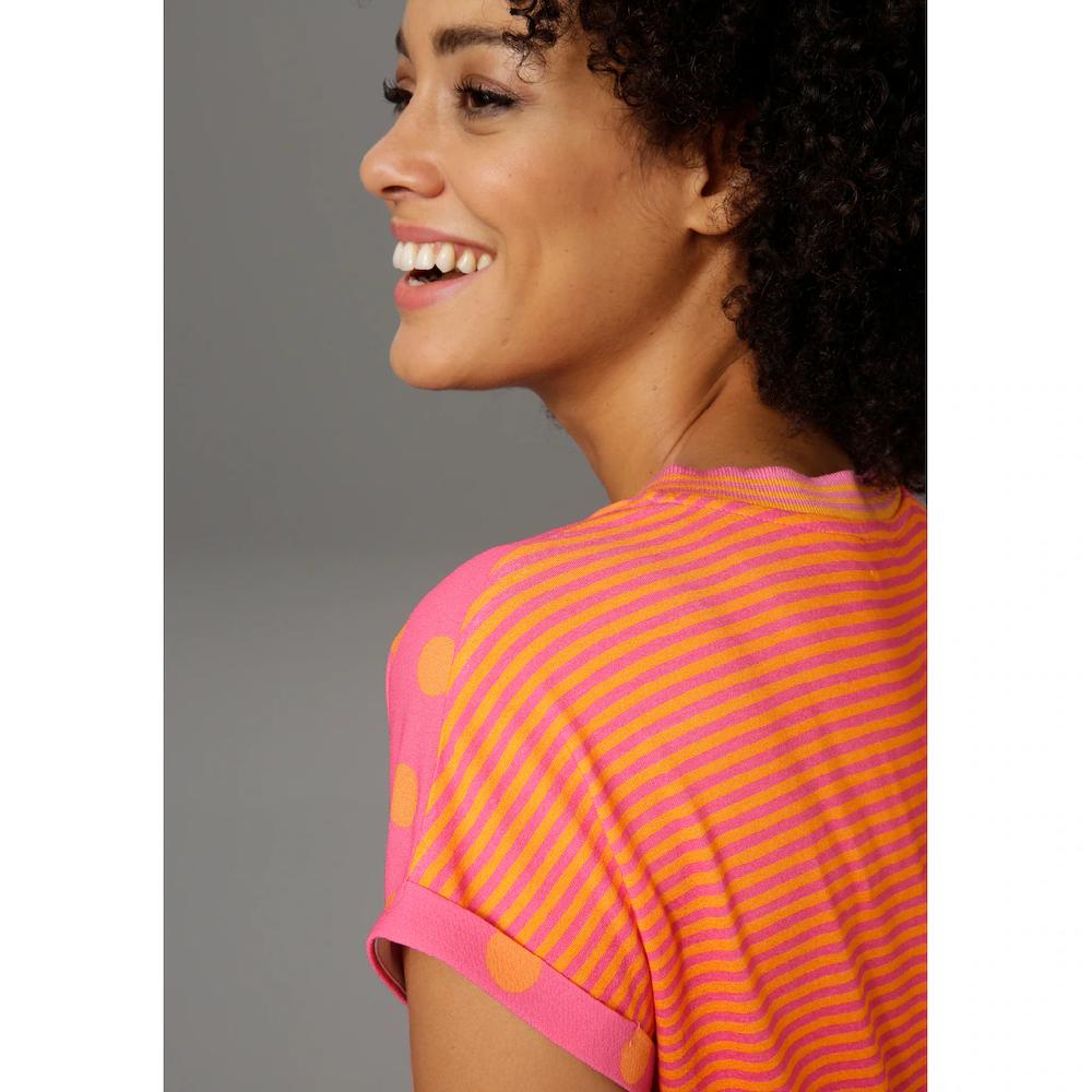 Aniston CASUAL T-Shirt im Material- und Mustermix Discount Store für neue Produkte