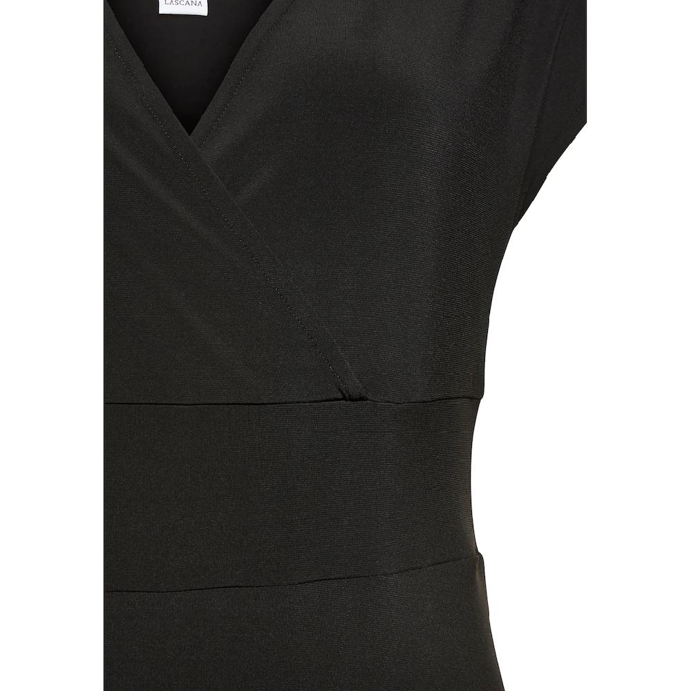 LASCANA Midikleid aus bügelfreier Ware elegantes Sommerkleid aus Jersey Strandkleid Kostenloser Versand international