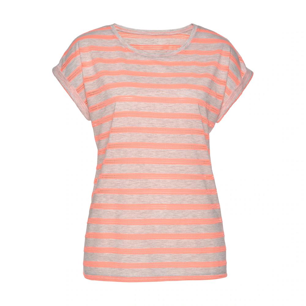 Vivance Kurzarmshirt mit transparenten Neon-Einsätzen T-Shirt lockere Passform sportlich Speichern exportieren