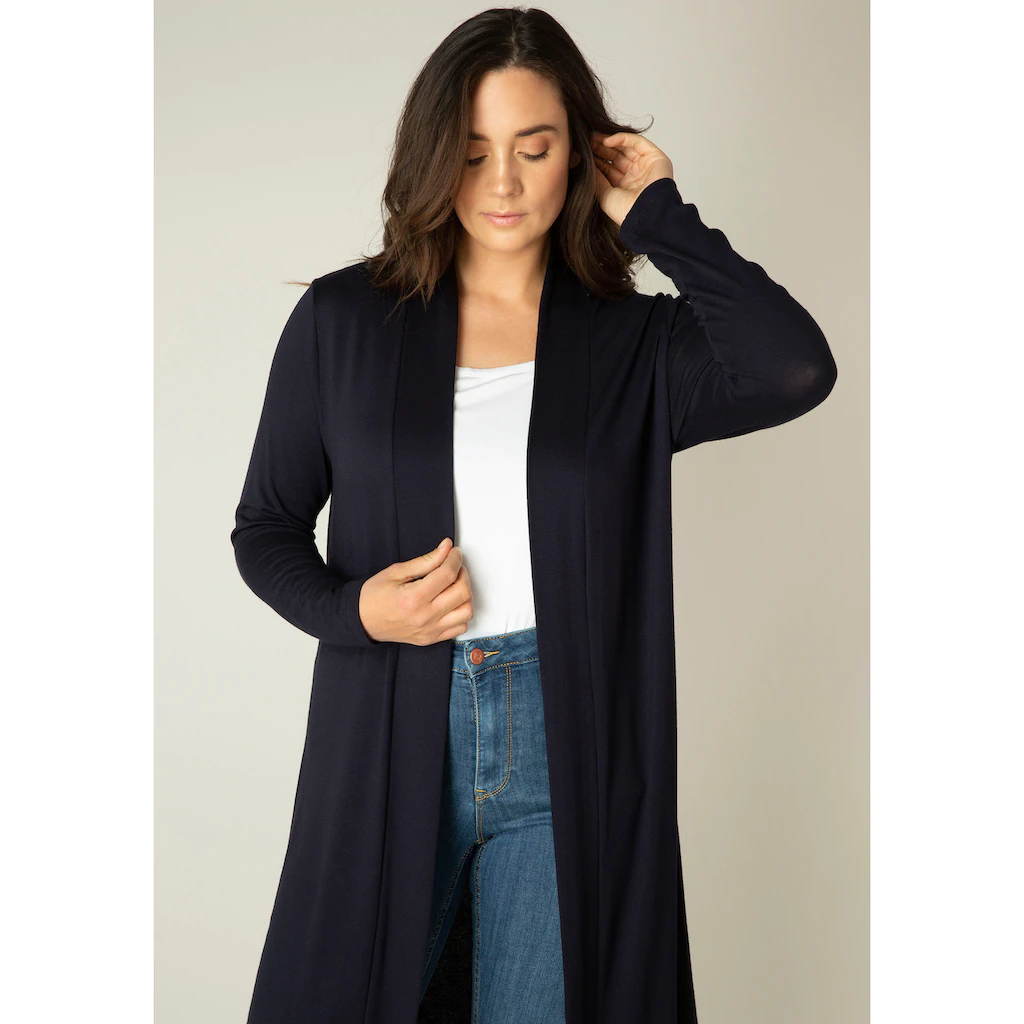 Base Level Curvy Longstrickjacke »Ayla Long« Figurumspielende weiche Strickqualität Rabatte dieses Monats