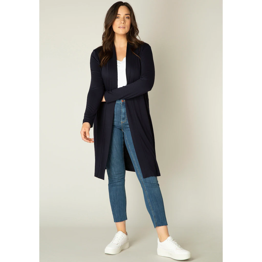 Base Level Curvy Longstrickjacke »Ayla Long« Figurumspielende weiche Strickqualität Rabatte dieses Monats
