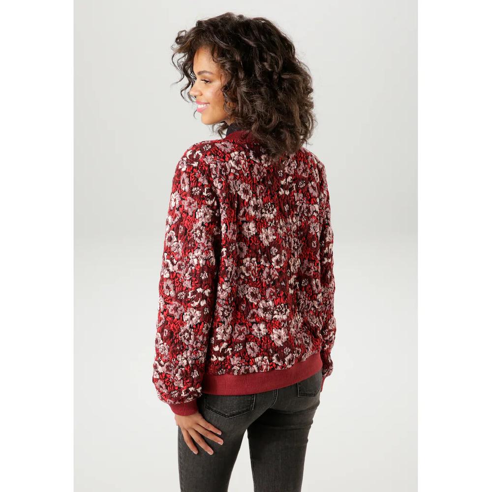 Aniston CASUAL Blouson mit kunstvollem Blumenmuster - jedes Teil ein Unikat Hotsell