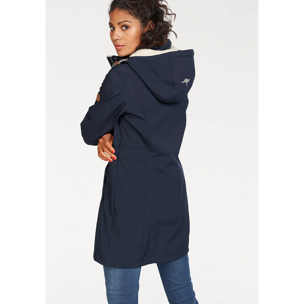 KangaROOS Softshelljacke mit Kapuze figurbetonte Passform normaler Schnitt mit abnehmbarer Kapuze Rabatt