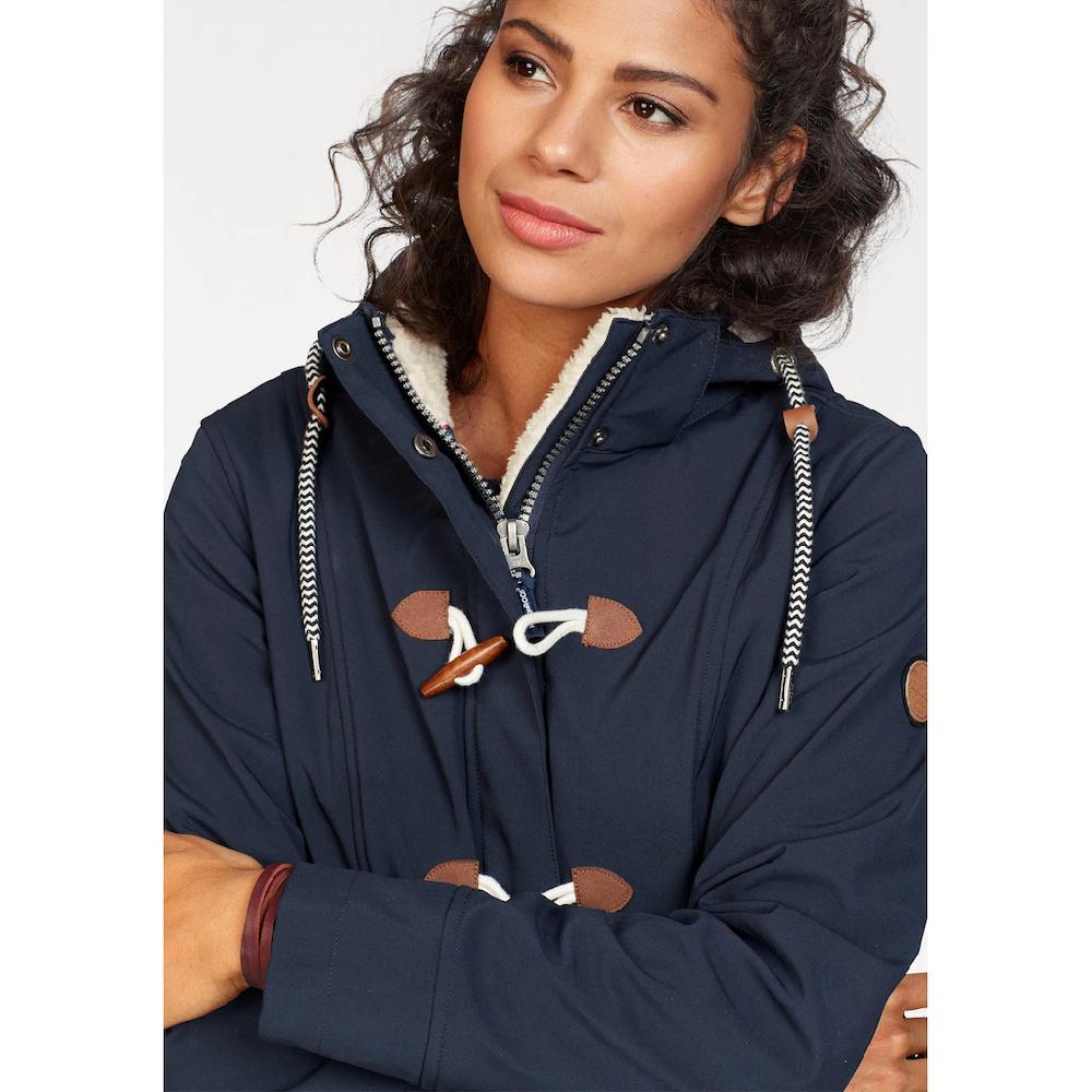 KangaROOS Softshelljacke mit Kapuze figurbetonte Passform normaler Schnitt mit abnehmbarer Kapuze Rabatt