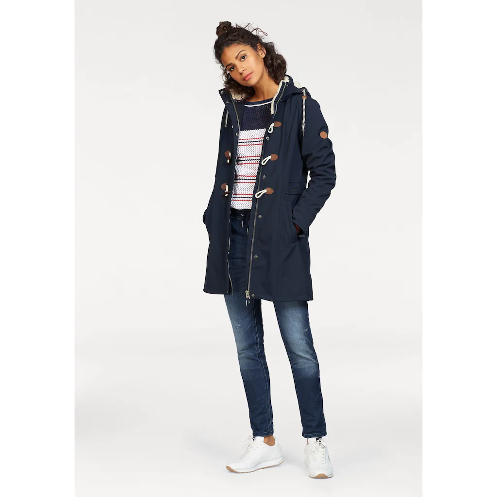 KangaROOS Softshelljacke mit Kapuze figurbetonte Passform normaler Schnitt mit abnehmbarer Kapuze Rabatt