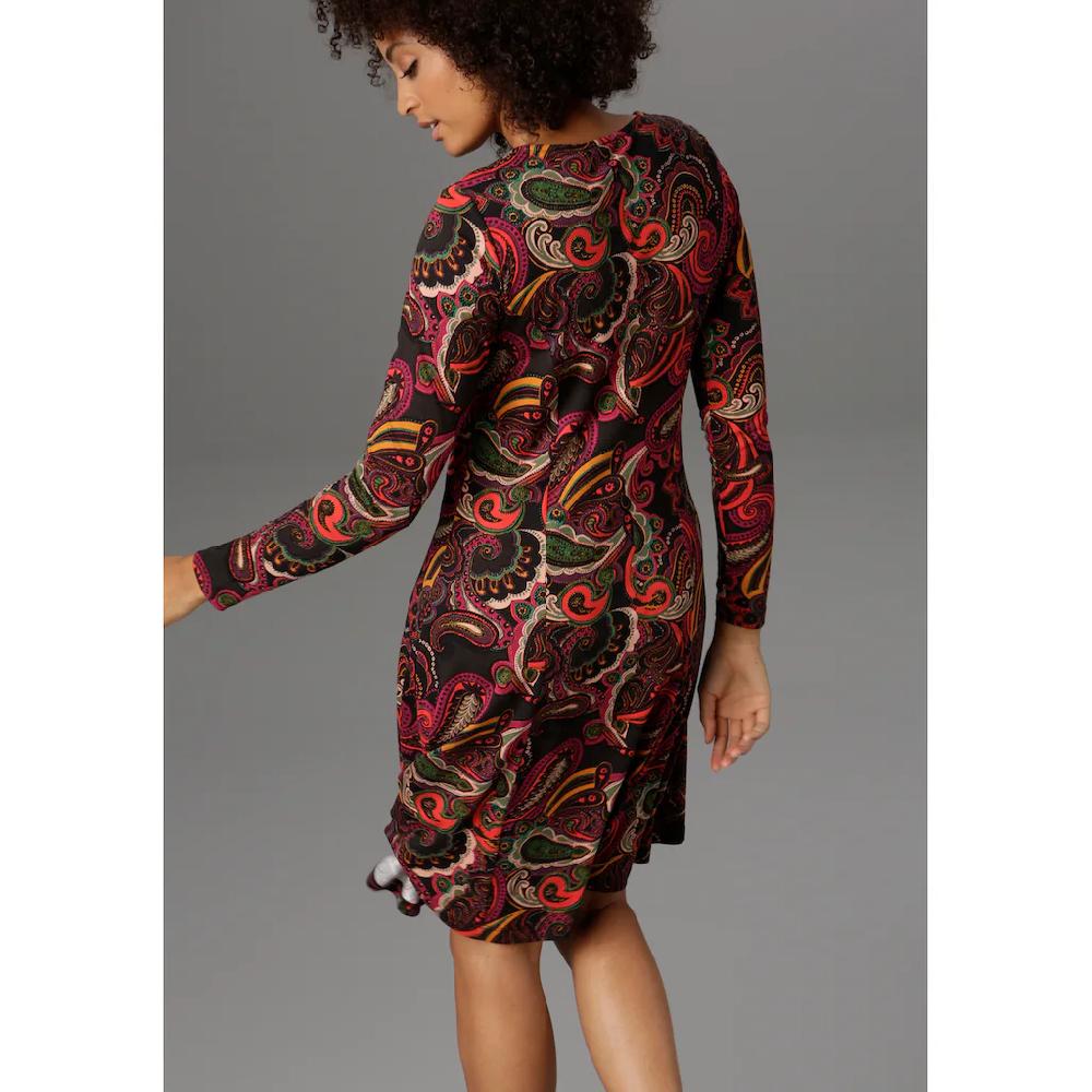 Aniston SELECTED Jerseykleid Paisley-Druck in satten Farben Großer Ausverkauf