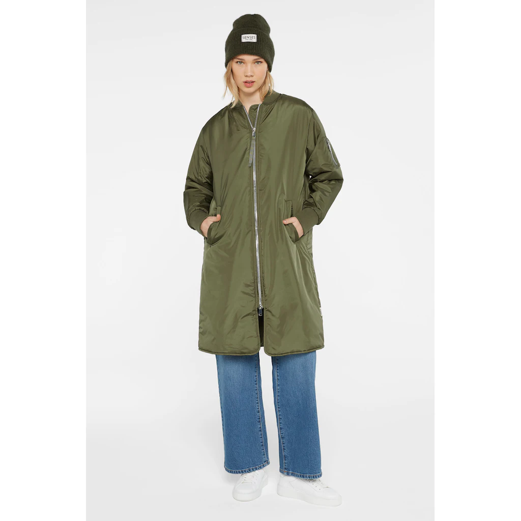 SENSES.THE LABEL Langjacke ohne Kapuze mit Two-Way-Zipper Black Friday