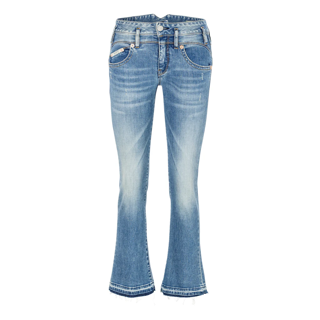 Herrlicher Bootcut-Jeans »Pearl Boot Cropped Organic Denim« mit offenem Saum Osterangebot