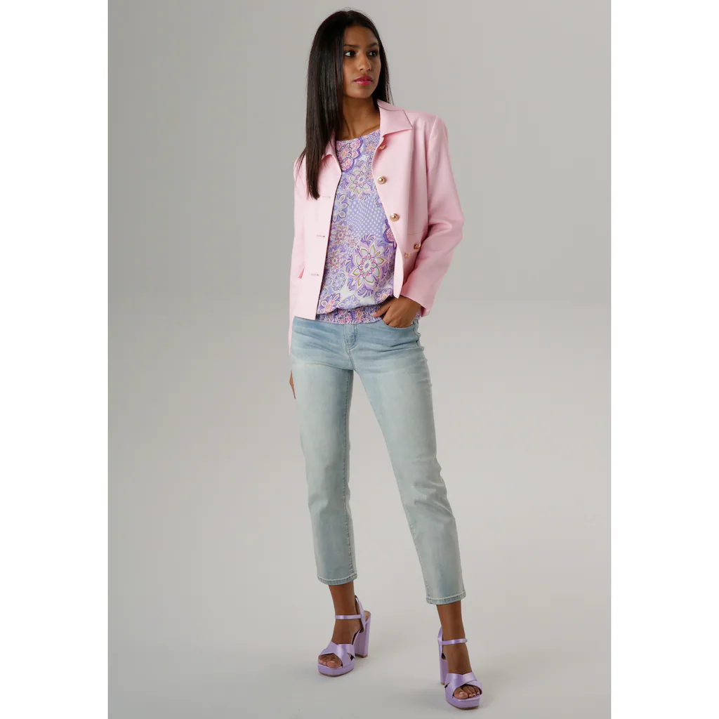 Aniston SELECTED Kurzblazer mit rosegoldfarbenen Knöpfen Valentinstagsangebot