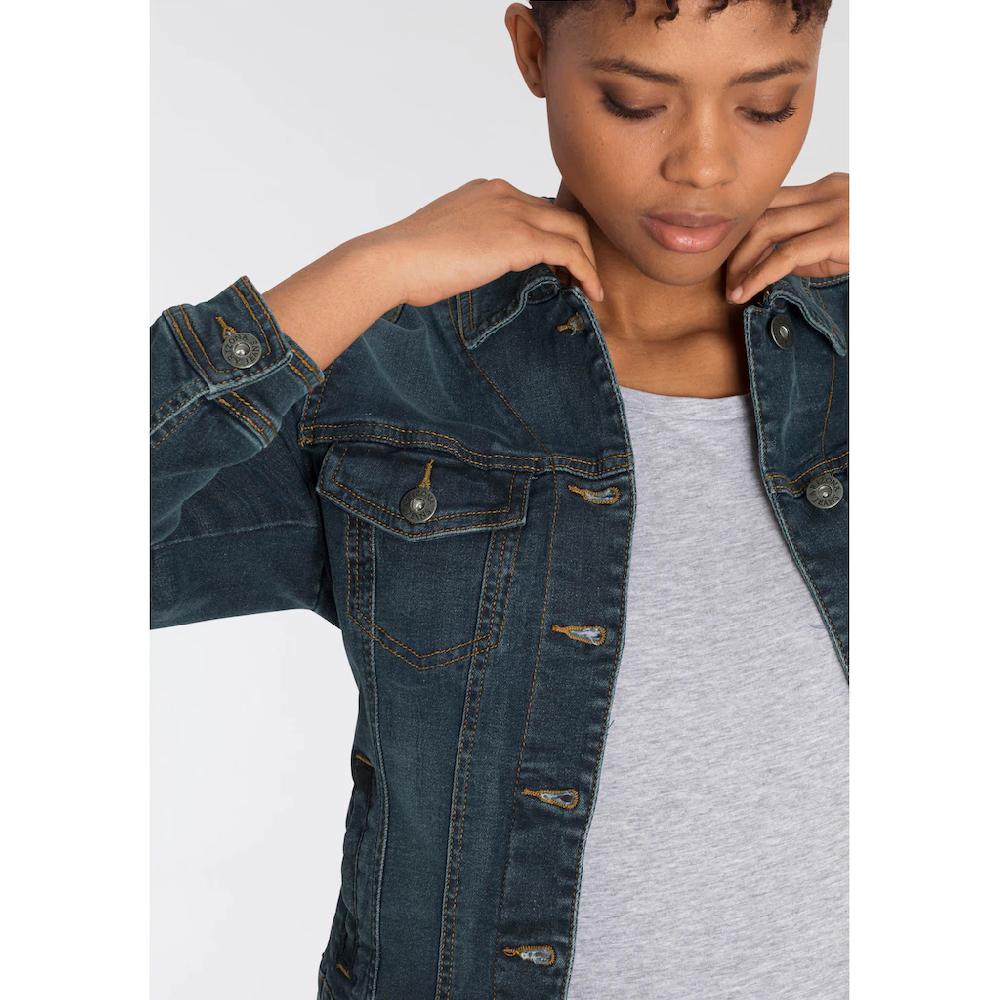 Arizona Jeansjacke aus Baumwollmischung figurbetont in Stretch-Qualität Heißer Verkauf