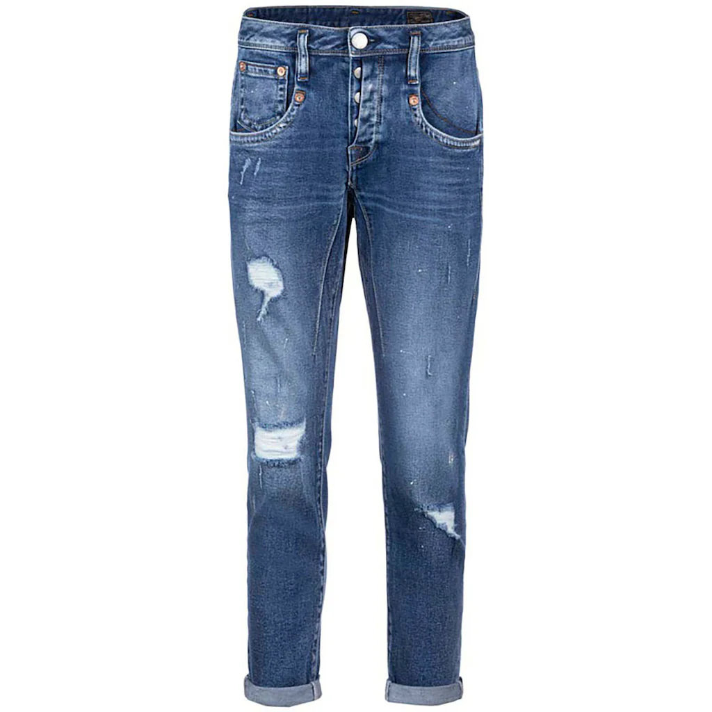 Herrlicher 7/8-Jeans »Shyra Cropped Denim Comfort« mit halb verdeckter Knopfleiste Top Angebot