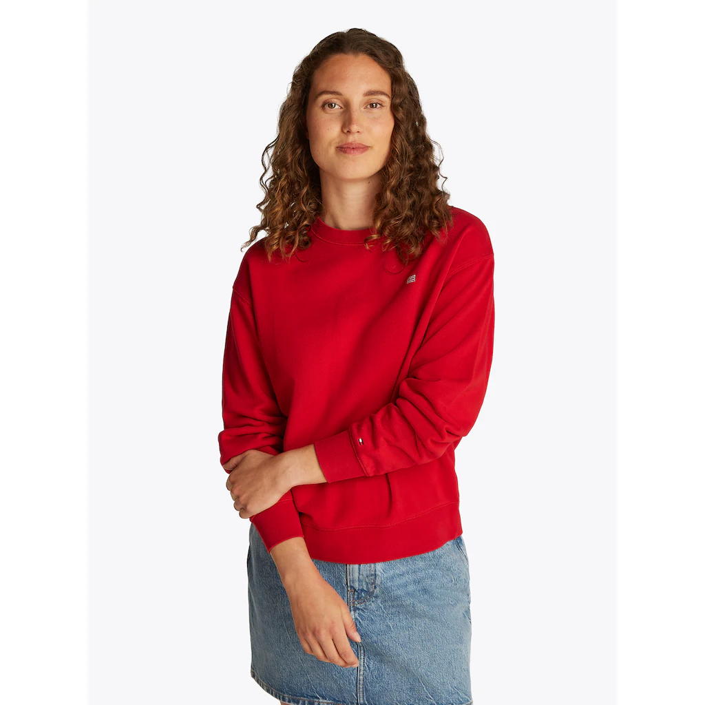 Tommy Hilfiger Sweatshirt »REG CONTRAST FLAG SWEATSHIRT« mit Logo-Flag
