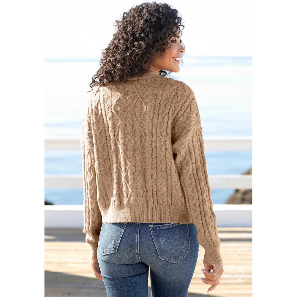 LASCANA Strickjacke mit Zopfmuster kuschelweicher Cardigan lässig Bestseller