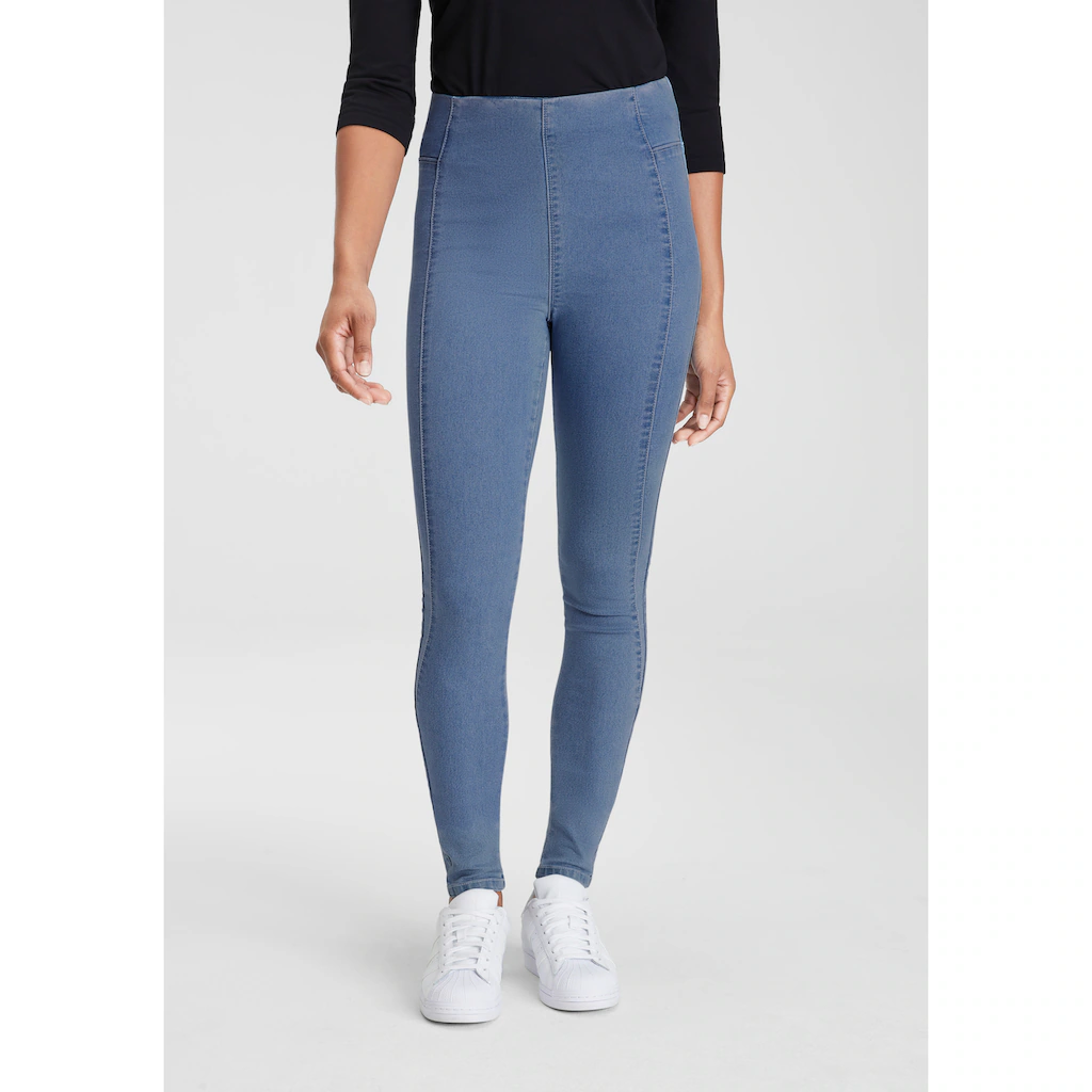 Arizona Jeansjeggings extra-eng geschnittene Beinform hohe Leibhöhe Sonderangebot der Fabrik
