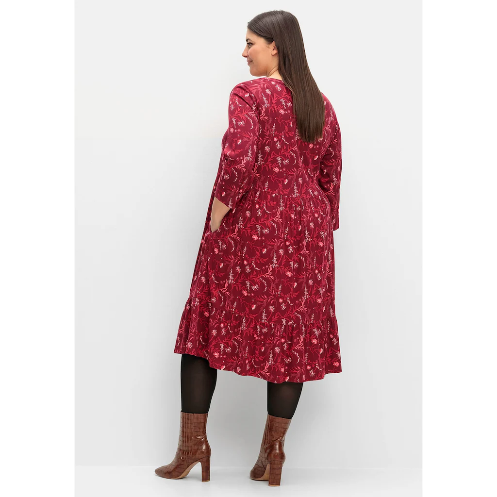 Sheego A-Linien-Kleid »Große Größen« mit 3/4-Ärmeln Riesige Rabatte