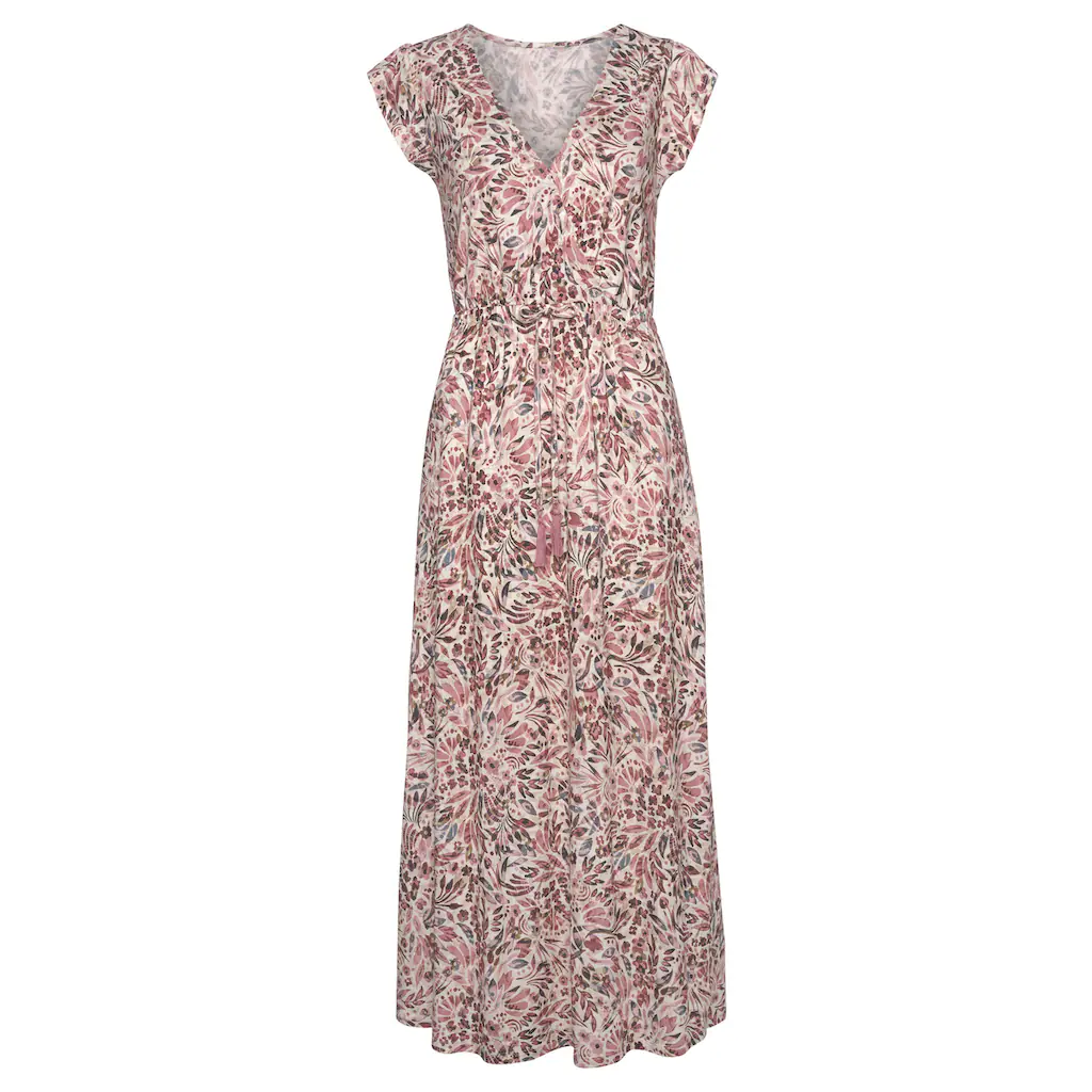 Vivance Maxikleid mit floralem Druck und Schlitz Jerseykleid Sommerkleid Strandkleid 50% Rabatt mit kostenlosem Versand