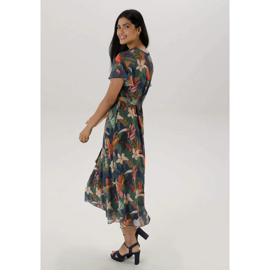 Aniston SELECTED Wickelkleid mit blickdichtem Jerseyfutter - NEUE KOLLEKTION Online