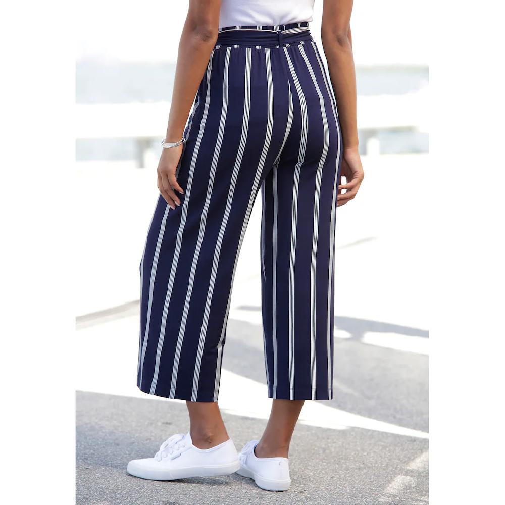 LASCANA Culotte (mit Bindegürtel) in Paperbag-Form luftige Jerseyhose casual Outlet