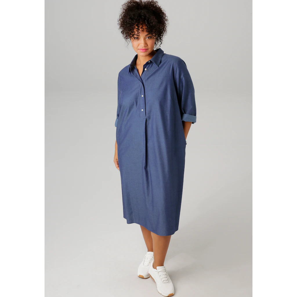 Aniston PLUS Jeanskleid mit Hemdkragen - NEUE KOLLEKTION