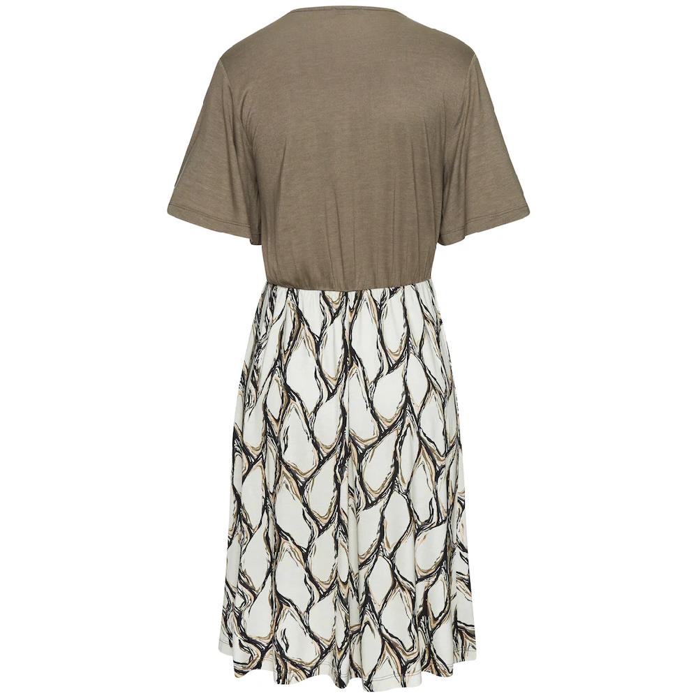 LASCANA Jerseykleid mit Cut-Out Shirtkleid Damen weite Ärmel Alloverprint Fabrikpreis