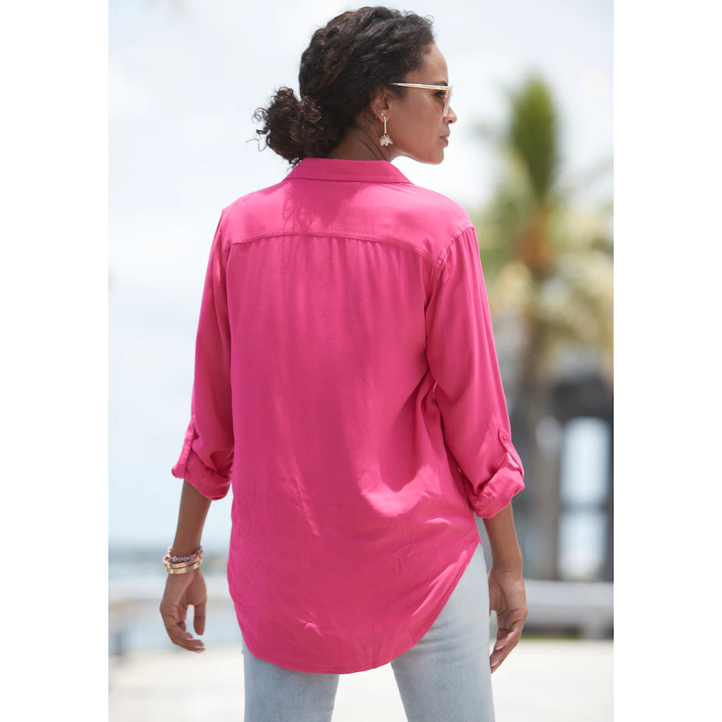 Vivance Hemdbluse aus softer Lyocellqualität luftige Damenbluse casual-chic Begrenztes Angebot