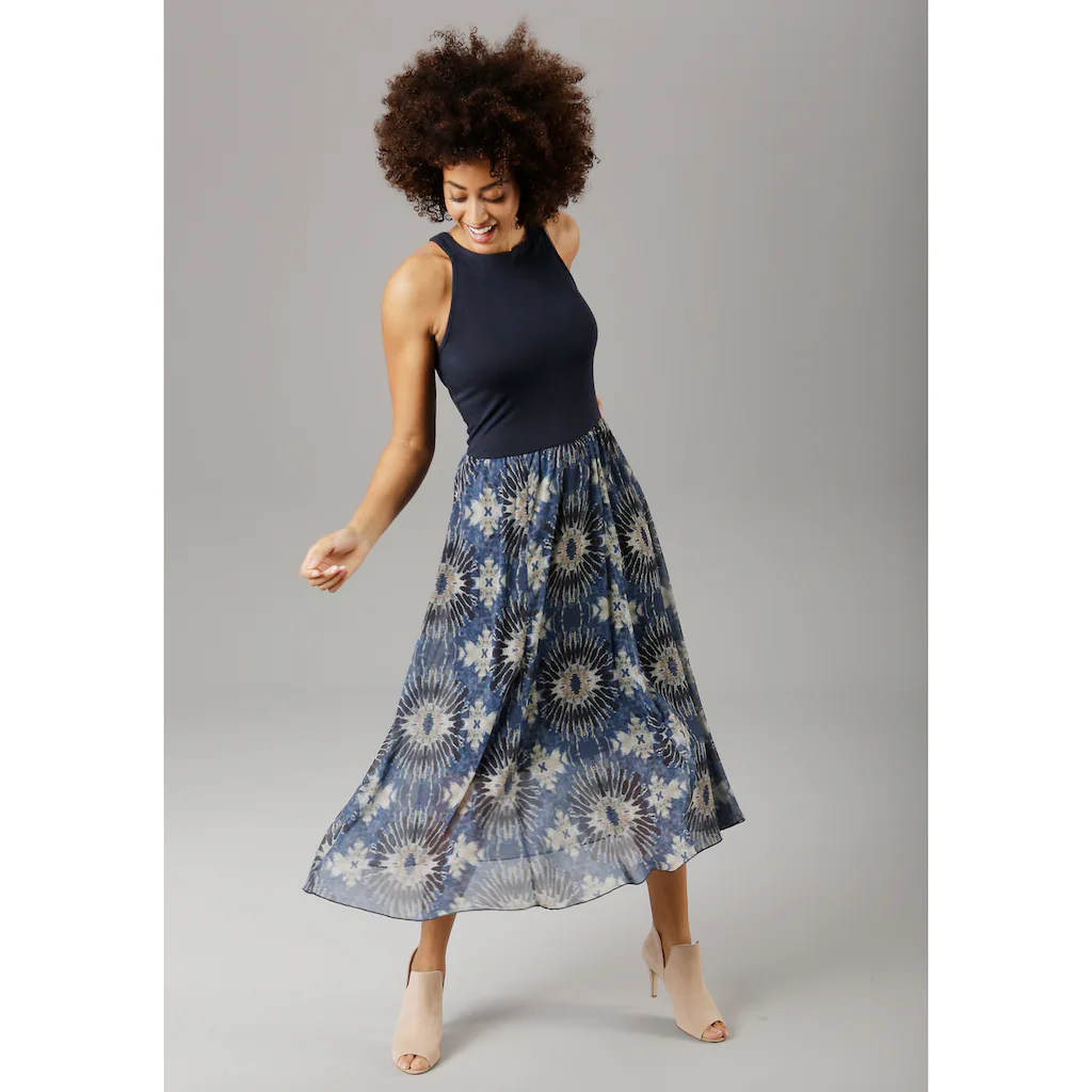 Aniston SELECTED Sommerkleid mit Batik-Druck