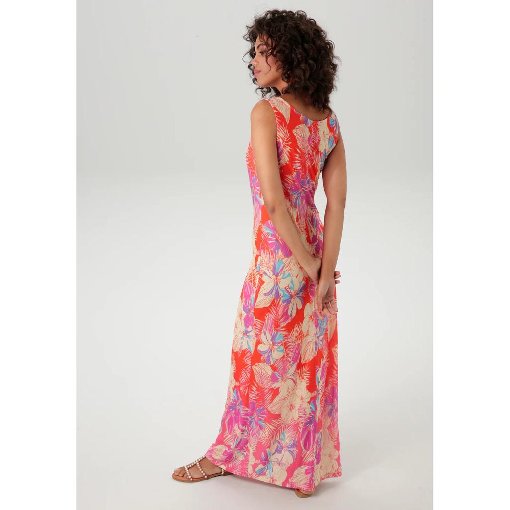 Aniston CASUAL Sommerkleid mit farbenfrohen Blumendruck - jedes Teil ein Unikat - NEUE KOLLEKTION Neueste Stile