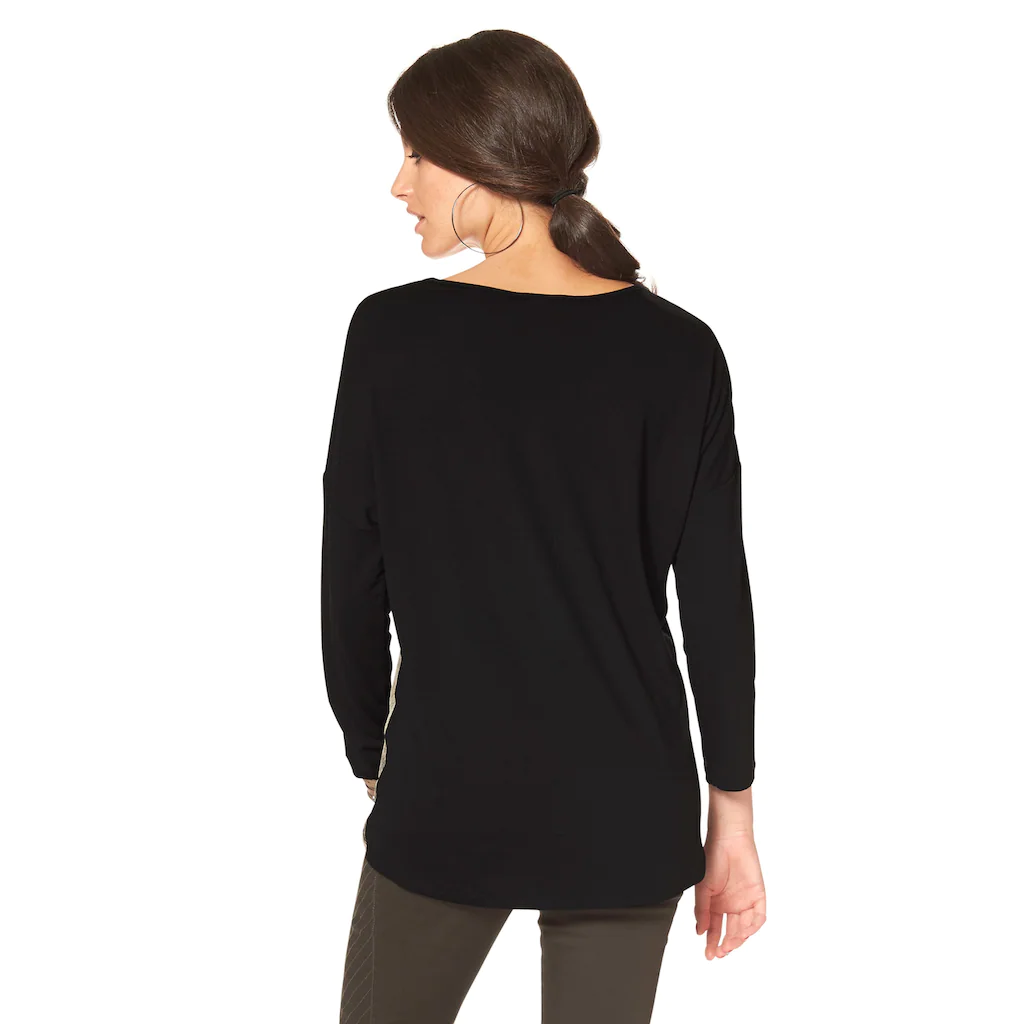 Aniston CASUAL Langarmshirt mit femininem Frontdruck Zeitbegrenzte Promotion