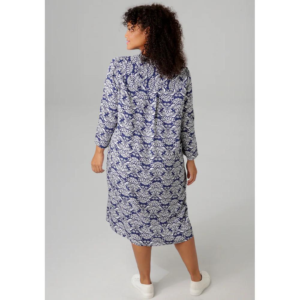Aniston PLUS Sommerkleid mit farbharmonischem graphischem Druck - NEUE KOLLEKTION Bis zu 55% Rabatt