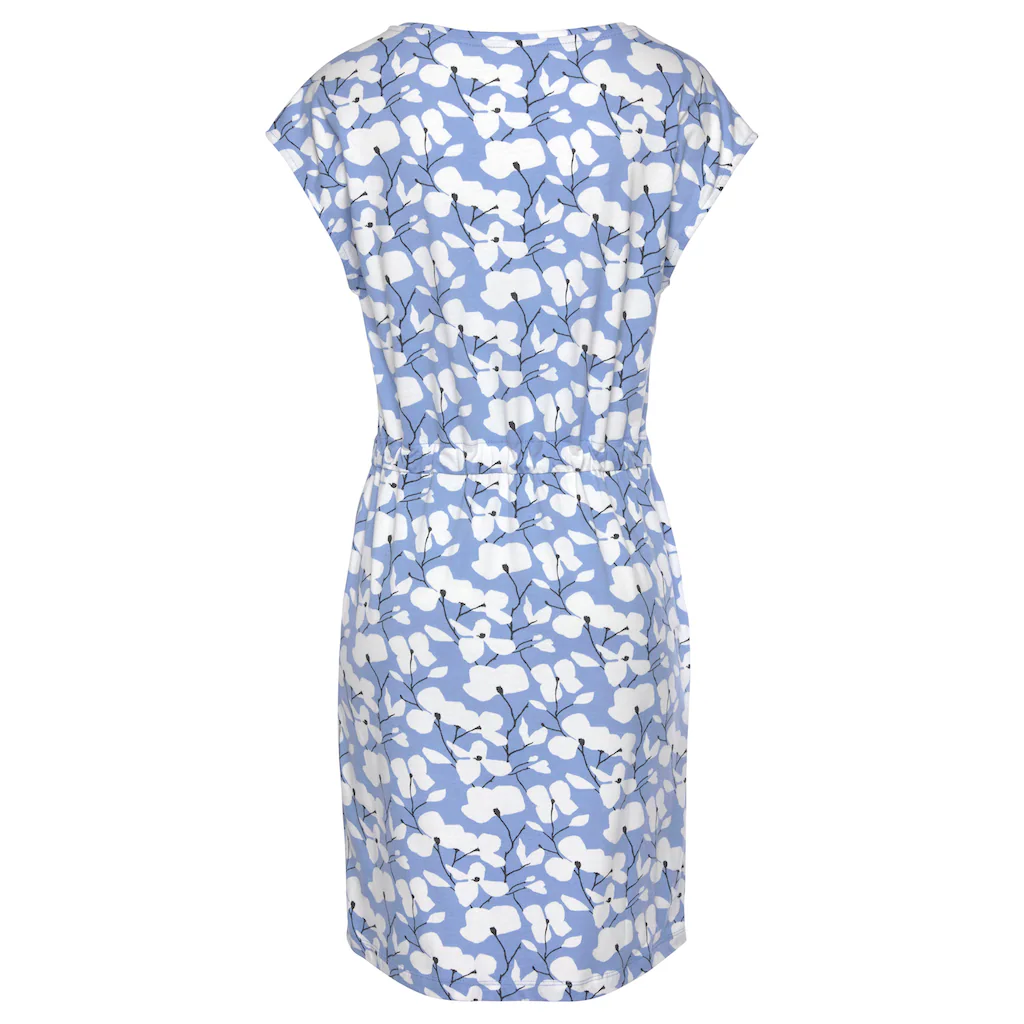 Beachtime Jerseykleid mit Blumenmuster und Taschen Sommerkleid aus Baumwoll-Mix Nur noch ein Tag übrig