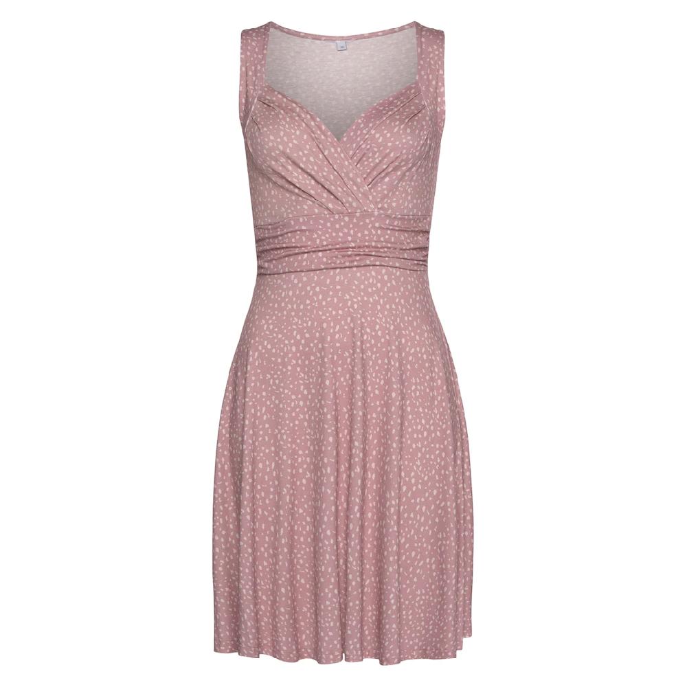 Vivance Jerseykleid mit Alloverdruck in Wickeloptik Sommerkleid Strandkleid Super Rabatt